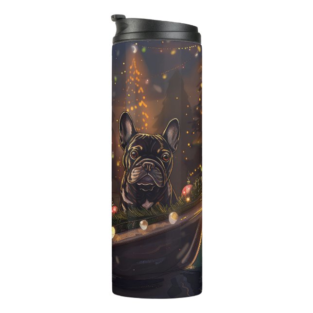Bouteilles Isothermes French Bulldog Christmas Festive Voyage (Tourné sur la droite)