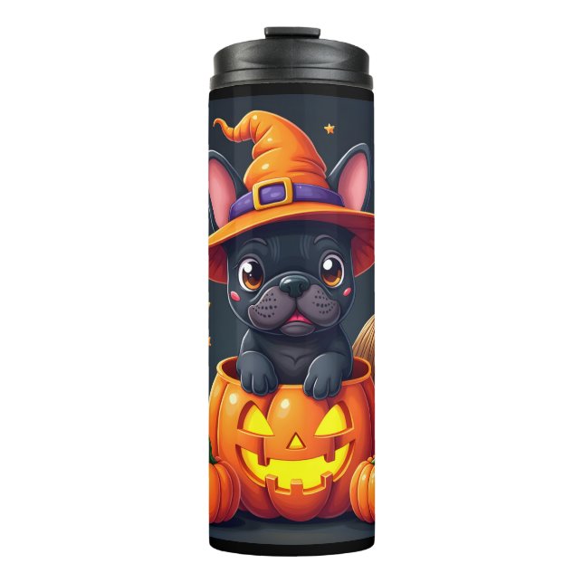 Bouteilles Isothermes French Bulldog Witch Pumpkin Halloween Mens Womens (Devant)