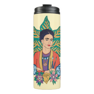 Bouteilles Isothermes Frida Kahlo Graphisme floral coloré