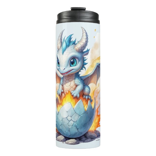 Bouteilles Isothermes Frostfire Hatchling Dragon Bleu  (Devant)