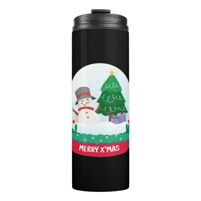 Bouteilles Isothermes Frosty Snowman Joyeux Noël (Devant)