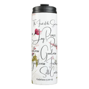 Bouteilles Isothermes Fruit de l'Esprit floral rose