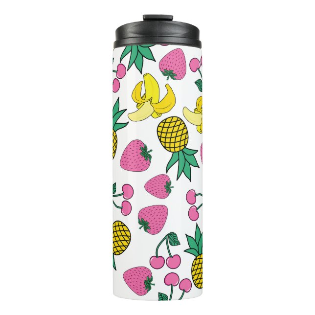 Bouteilles Isothermes Fruit Fiesta : Bananes, ananas, fraises (Devant)