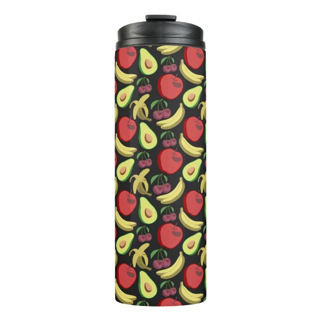 Bouteilles Isothermes Fruit seamless pattern | colorful tropical fruit (Devant)