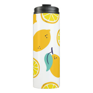 Bouteilles Isothermes Fruits citrons sans couture motif
