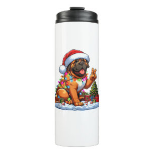 Bouteilles Isothermes Funky Peace Mastiff lumières de Noël Femmes M