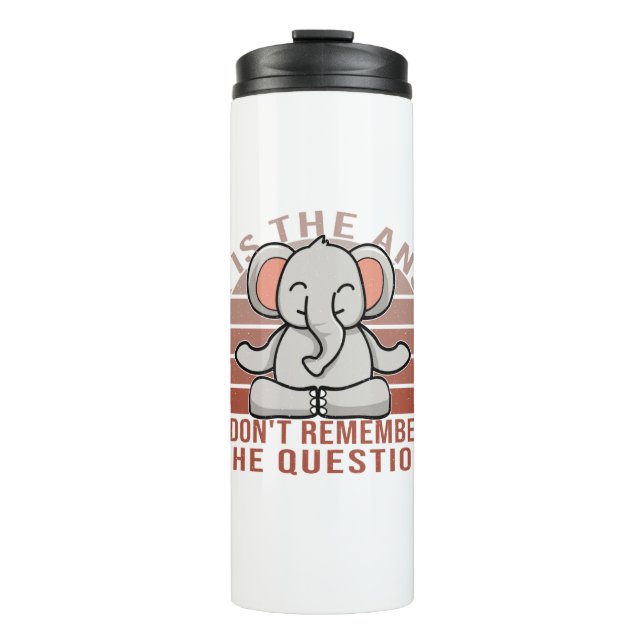 Bouteilles Isothermes Funny cute elephant doing yoga. funny yoga design (Devant)