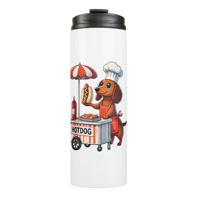 Bouteilles Isothermes Funny Dachshund Chien Weenie Saucisse Hotdog Sandw (Devant)