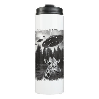 Bouteilles Isothermes Funny Giraffe UFO Zoo animal Weird meme Graphisme