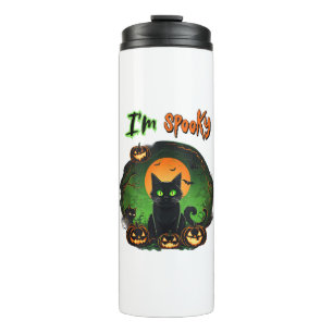 Bouteilles Isothermes Funny Halloween Éffrayant Chat noir Citrouille Cha