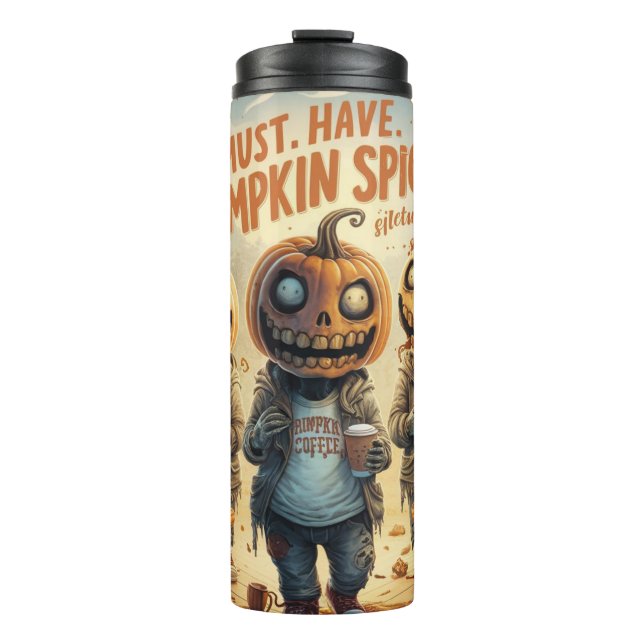 Bouteilles Isothermes Funny Halloween Pumpkin Spice Thermal Tumbler  (Devant)