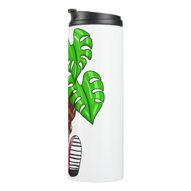Bouteilles Isothermes Funny Monstera Plant Cartoon (Tourné sur la droite)