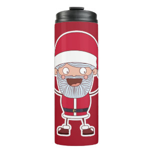Bouteilles Isothermes Funny Père Noël nom personnalisé et tondeuse coule
