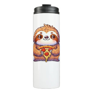 Bouteilles Isothermes Funny Sloth mangeant Pizza, Kawaii Amoureux des an