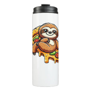 Bouteilles Isothermes Funny Sloth mangeant Pizza, Kawaii Amoureux des an