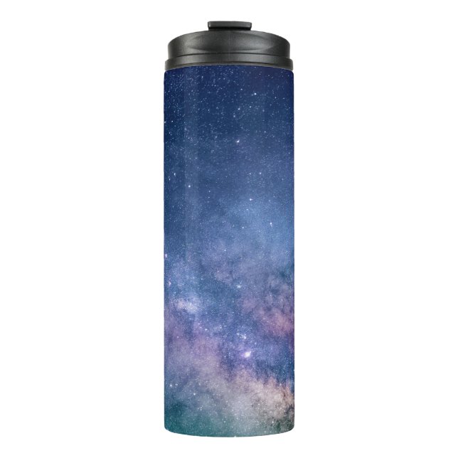 Bouteilles Isothermes Galaxie bleue et violette numérique (Devant)