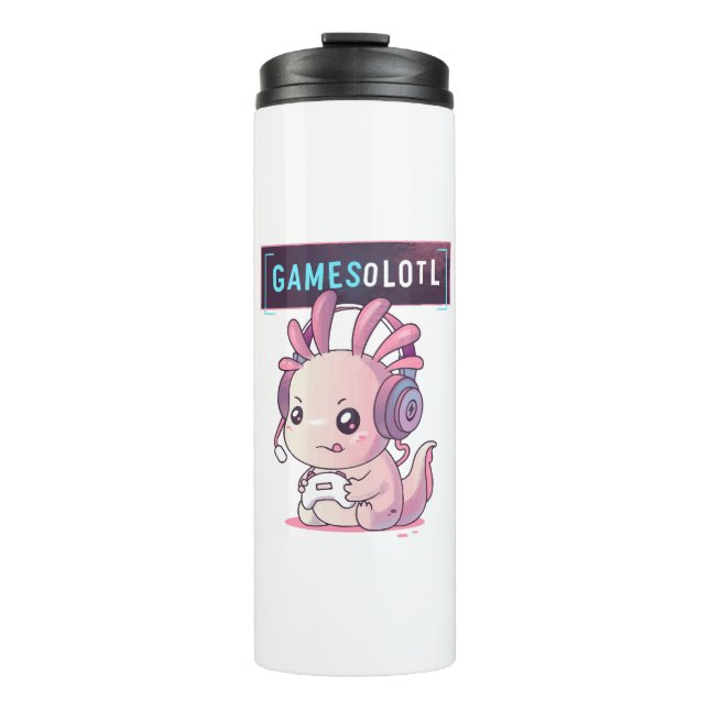 Bouteilles Isothermes Gamesolotl - Axolotl Gamer (Devant)