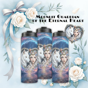 Bouteilles Isothermes Gardien au clair de lune du Cœur Éternel.