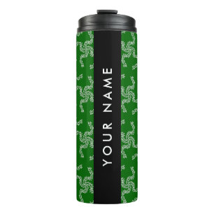 Bouteilles Isothermes Garland de Noël, Vert, Votre nom, Personnaliser