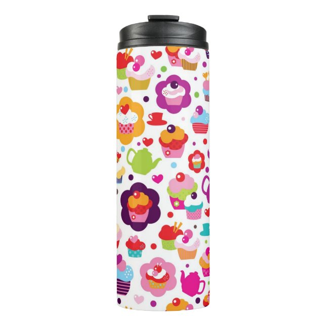 Bouteilles Isothermes Gâteau de tasse et pot mignons de thé (Devant)