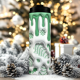 Bouteilles Isothermes Gâteaux d'arbre de Noël 3D verts