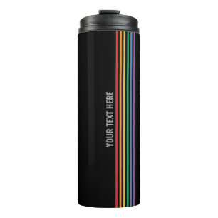 Bouteilles Isothermes Gay pride LGBT Rainbow Stripes personnalisé