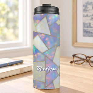 Bouteilles Isothermes Géométrique en agate holographique élégant