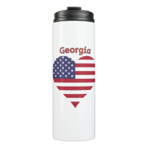 Bouteilles Isothermes Georgia American Flag Heart