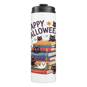 Bouteilles Isothermes Ghost Cat Lecture Livres Lover Cadeaux Halloween S