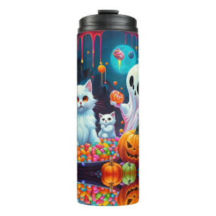 Bouteilles Isothermes Ghost Kitten Citrouille Candy Halloween