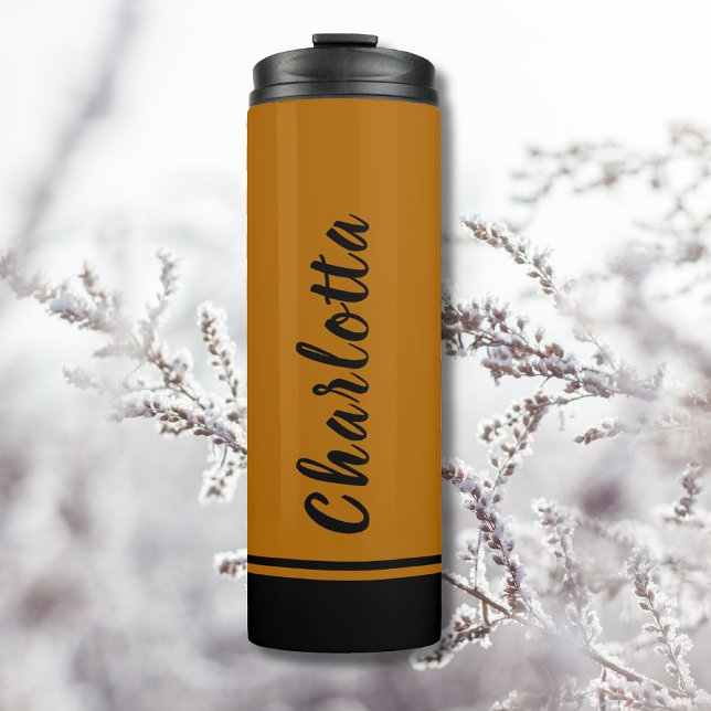 Bouteilles Isothermes Ginger Black | Élégant | Minimal Customisé (Créateur téléchargé)