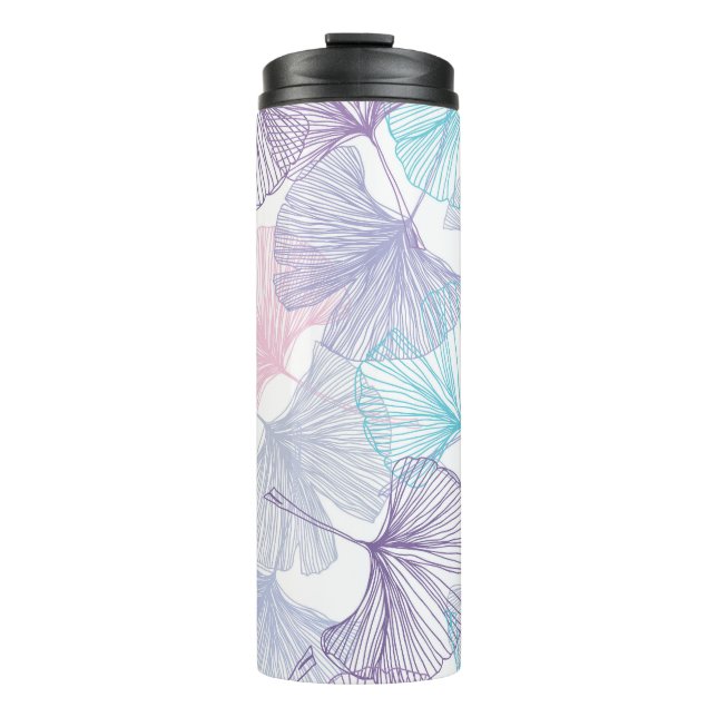 Bouteilles Isothermes Gingko Biloba Rose Quartz Motif (Devant)