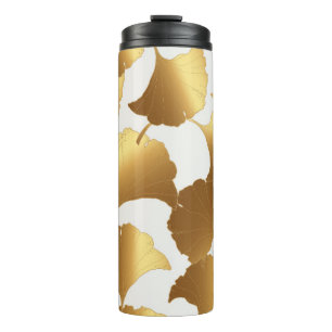 Bouteilles Isothermes Ginkgo Gold : Design Vintage de luxe.