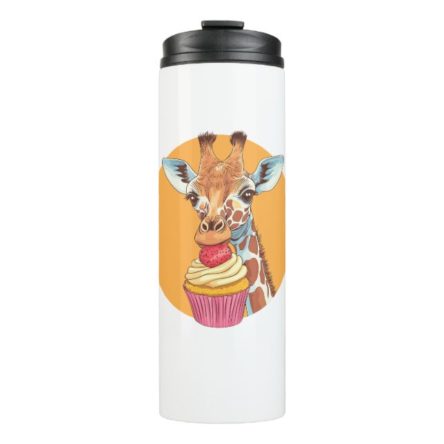 Bouteilles Isothermes Girafe avec Cupcake   (Devant)