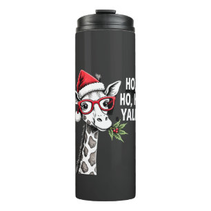 Bouteilles Isothermes Girafe Mignonne Avec Chapeau De Père Noël Joyeux N
