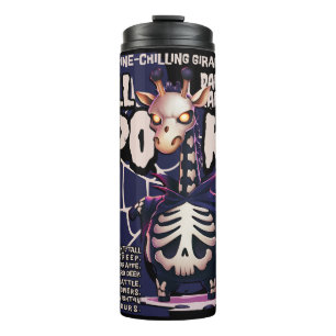 BOUTEILLES ISOTHERMES GIRAFFE D'HALLOWEEN POÈME EFFRAYANT
