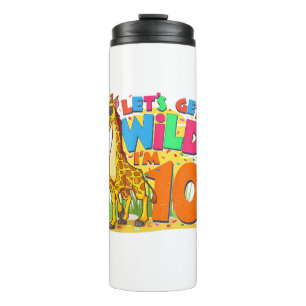 Bouteilles Isothermes Giraffe Enfants Fête d'anniversaire 10 ans Garçon 