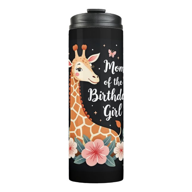 Bouteilles Isothermes Giraffe Maman de l'Anniversaire fille jumelée fami (Devant)