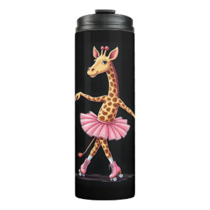 Bouteilles Isothermes Giraffe Sur Patins À Roulettes En Débardeur Tutu R