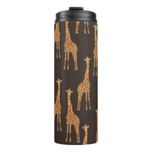 Bouteilles Isothermes Giraffes Dark : Vintage Abstrait sans joint.