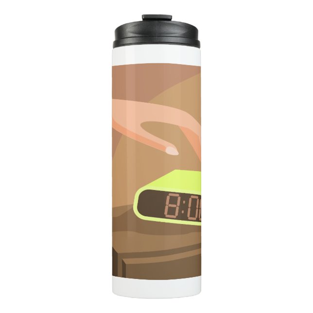 Bouteilles Isothermes Girls hand pushing on alarm clock snooze button (Devant)