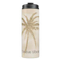 Glam Gold Tropical Palm Tree Ombre