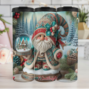 Bouteilles Isothermes Gnome de vacances avec baies Holly