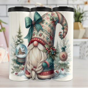 Bouteilles Isothermes Gnome de vacances avec Casquette de Noël