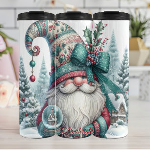 Bouteilles Isothermes Gnome de vacances avec Cottage en Ruban