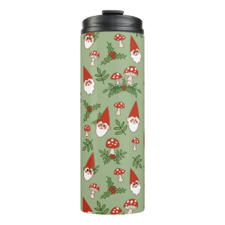 Bouteilles Isothermes Gnomes and Mushrooms on Celadon Thermal Tumbler