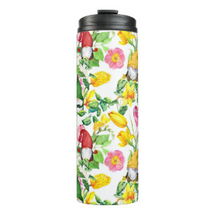 Bouteilles Isothermes gnomes scandinaves : aquarelle fleurie printanière