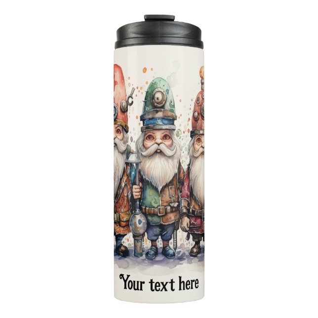 Bouteilles Isothermes Gnomes sorciers Steampunk (Devant)