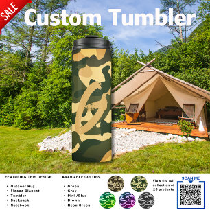Bouteilles Isothermes Gobelet Camping   AJOUTER L'INITIALE Camouflage En