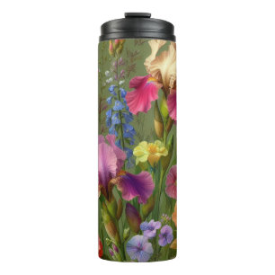 Bouteilles Isothermes Gobelet de voyage à motif floral vert